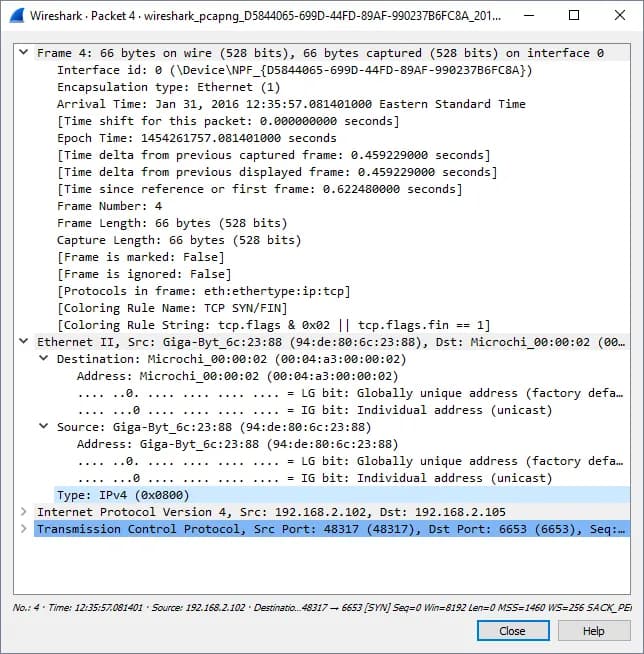 TCP/IP Data Transmission